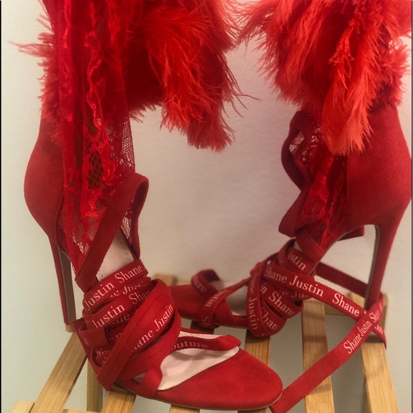 Red Couture Heels - Picture 2 of 3
